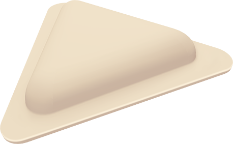 Triangular con un borde liso