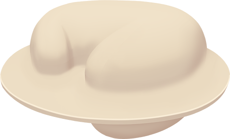 Pelmeni rizado sin pellizcar