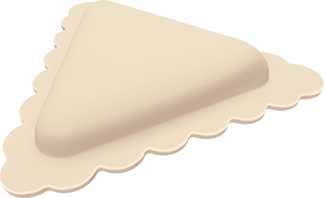 Triangular con borde en forma