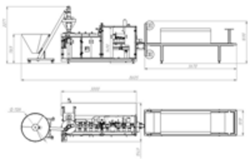 Línea multifuncional de envasado de harina en bolsas de papel