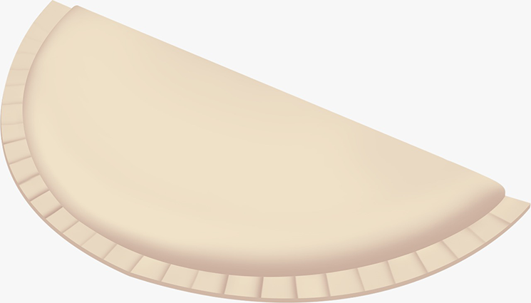 Chebureki con un borde-sol