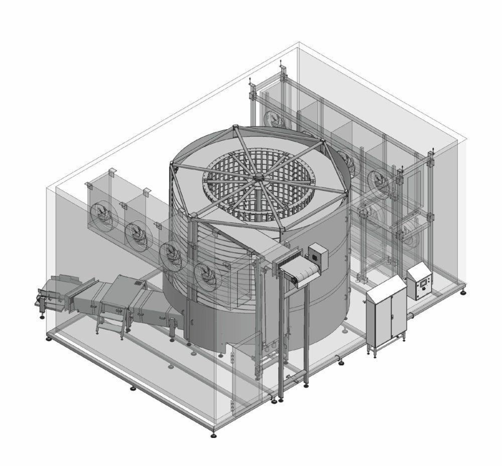 Sistema en espiral de congelación de choque