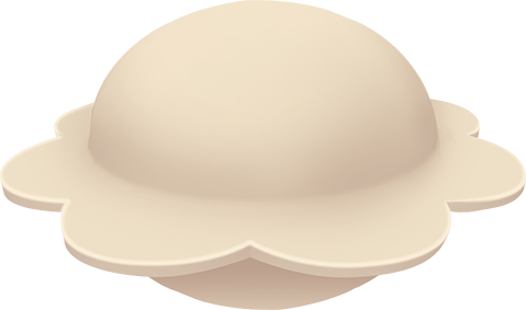 Pelmeni redondo con borde rizado